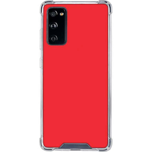 Red Solid Galaxy S20 FE Clear Case